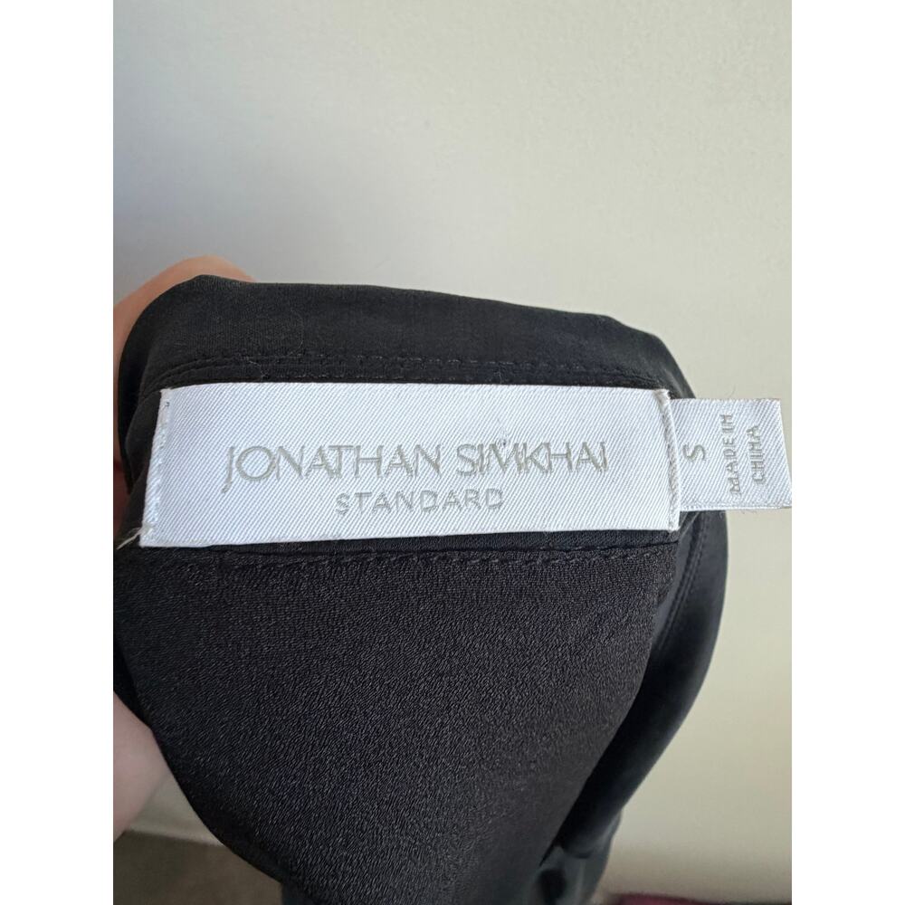 Jonathan Simkhai Standard Destiny Cutout Long Sleeve Wrap Dress Black Women's S - Picture 8 of 8